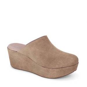 Chocolat Blu Brown Suede Wedge Mules New